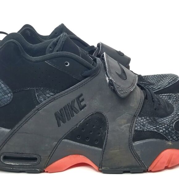 NIKE AIR VEER "Premium" Black Anthracite Atomic Red Sneakers Trainers Size 10.5 - Picture 6 of 11